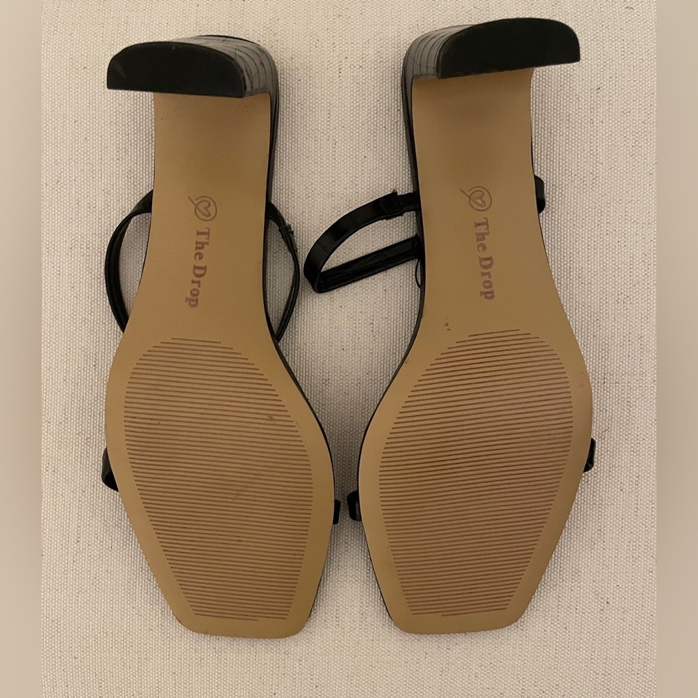 NWOT The Drop Women's Avery Square Toe Two Strap High Heeled Sandal - Picture 5 of 6